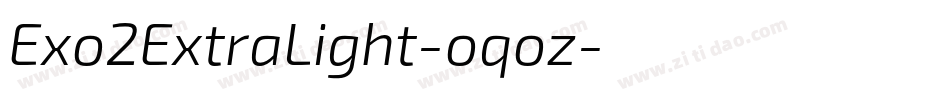 Exo2ExtraLight-oqoz字体转换