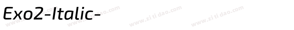 Exo2-Italic字体转换