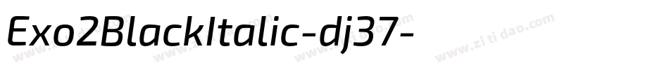 Exo2BlackItalic-dj37字体转换