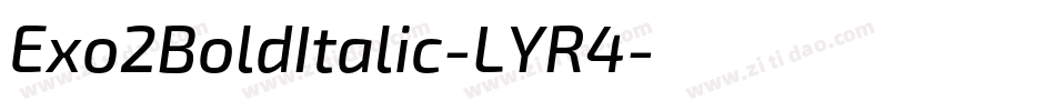 Exo2BoldItalic-LYR4字体转换