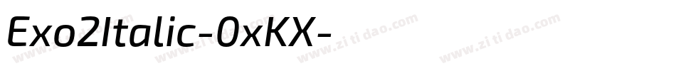Exo2Italic-0xKX字体转换
