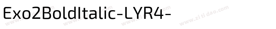 Exo2BoldItalic-LYR4字体转换