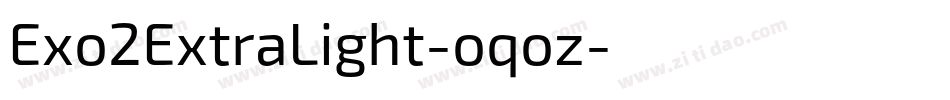 Exo2ExtraLight-oqoz字体转换