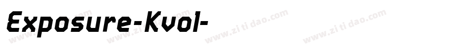 Exposure-Kvol字体转换
