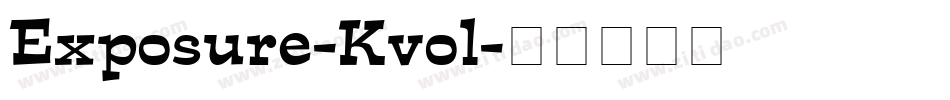 Exposure-Kvol字体转换