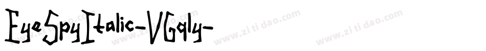 EyeSpyItalic-VGqly字体转换