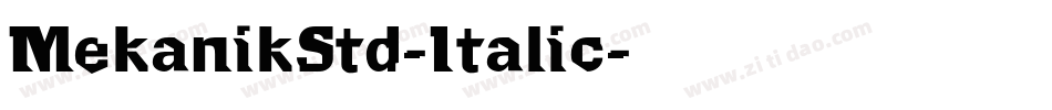 MekanikStd-Italic字体转换
