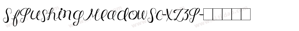 SfGushingMeadowSc-XZ3G字体转换