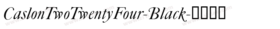 CaslonTwoTwentyFour-Black字体转换