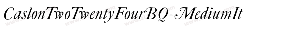 CaslonTwoTwentyFourBQ-MediumItalic字体转换