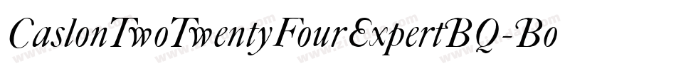CaslonTwoTwentyFourExpertBQ-Book字体转换