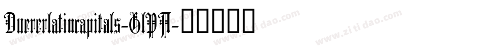 Duererlatincapitals-GlPA字体转换