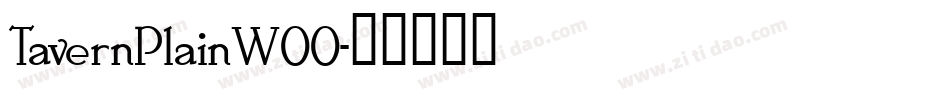 TavernPlainW00字体转换