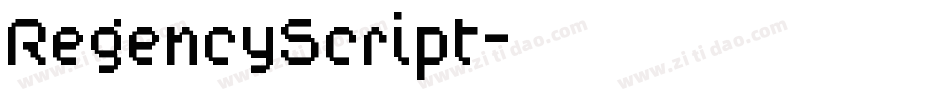 RegencyScript字体转换