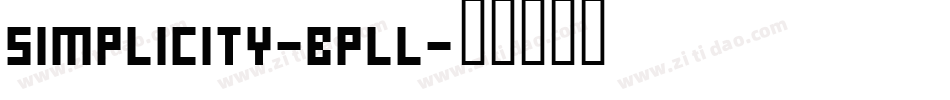 Simplicity-Bpll字体转换