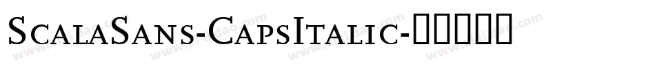 ScalaSans-CapsItalic字体转换