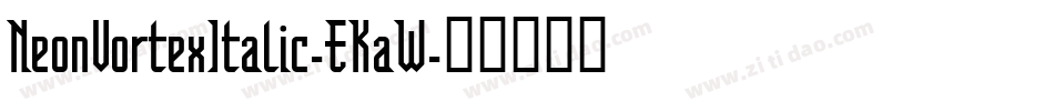 NeonVortexItalic-EKaW字体转换