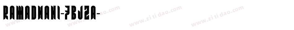 Ramadhani-7BjzA字体转换
