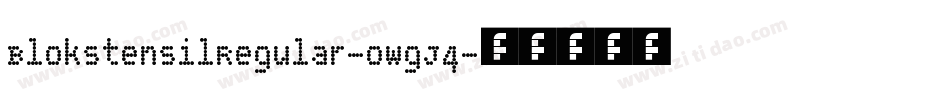 BlokStensilRegular-owgJ4字体转换