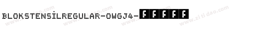 BlokStensilRegular-owgJ4字体转换