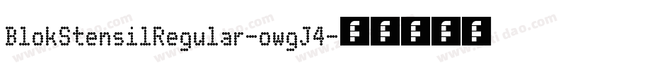 BlokStensilRegular-owgJ4字体转换
