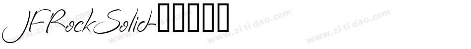 JFRockSolid字体转换