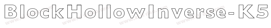 BlockHollowInverse-K55D字体转换