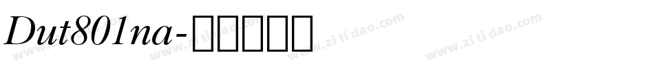 Dut801na字体转换