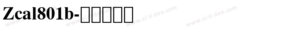 Zcal801b字体转换