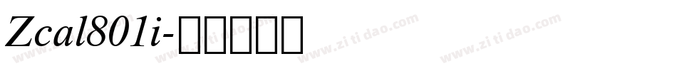 Zcal801i字体转换