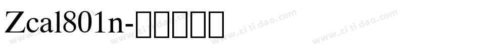 Zcal801n字体转换