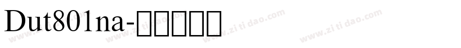 Dut801na字体转换