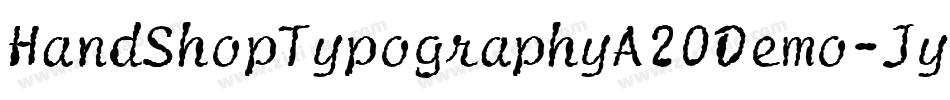 HandShopTypographyA20Demo-Jyqx字体转换