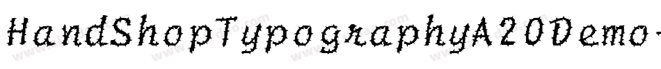 HandShopTypographyA20Demo-Jyqx字体转换
