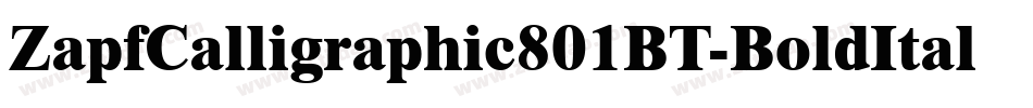 ZapfCalligraphic801BT-BoldItal字体转换