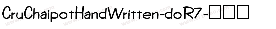 CruChaipotHandWritten-doR7字体转换