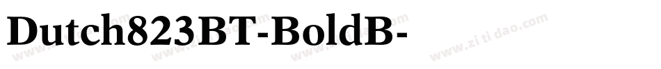 Dutch823BT-BoldB字体转换