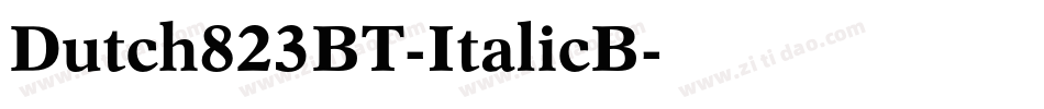 Dutch823BT-ItalicB字体转换