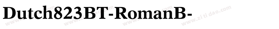 Dutch823BT-RomanB字体转换