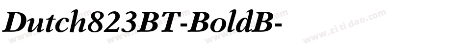Dutch823BT-BoldB字体转换