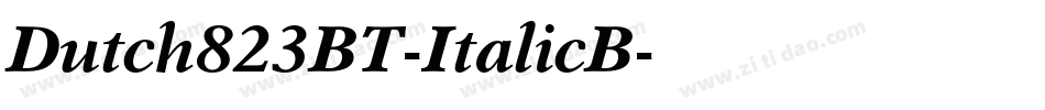 Dutch823BT-ItalicB字体转换