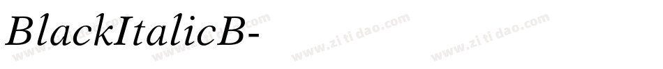 BlackItalicB字体转换