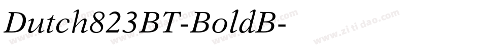 Dutch823BT-BoldB字体转换
