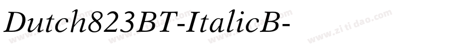 Dutch823BT-ItalicB字体转换