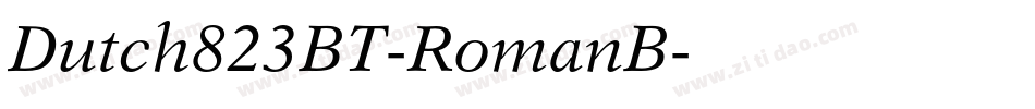 Dutch823BT-RomanB字体转换