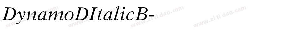 DynamoDItalicB字体转换