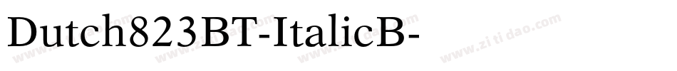Dutch823BT-ItalicB字体转换