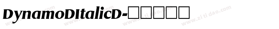 DynamoDItalicD字体转换