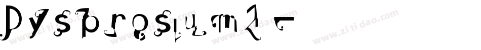 Dysprosium1字体转换