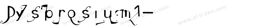 Dysprosium1字体转换